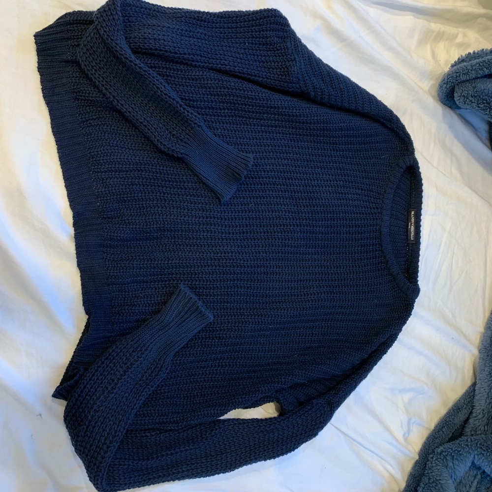 Brandy Melville navy blue knit sweater: one size